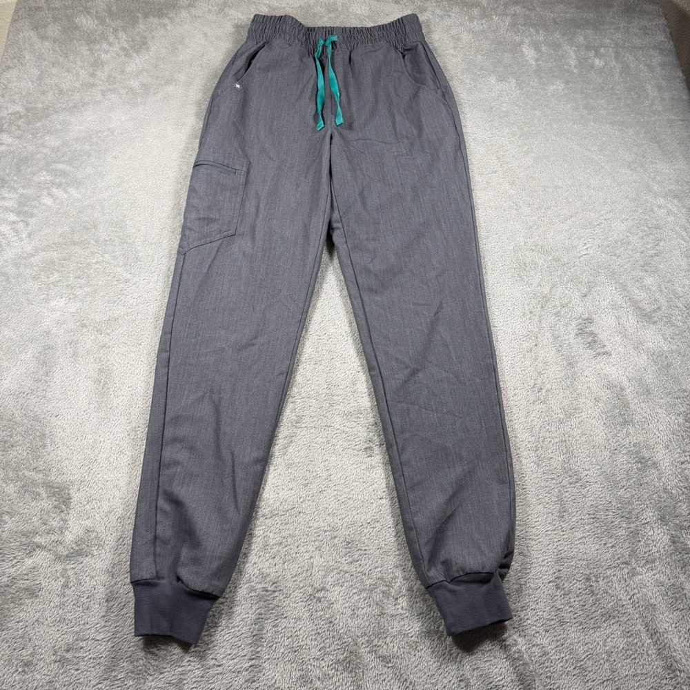 FIGS Zamora High Rise Jogger Scrub Pants Womens XS/T Gray Drawstring W20SW2028T